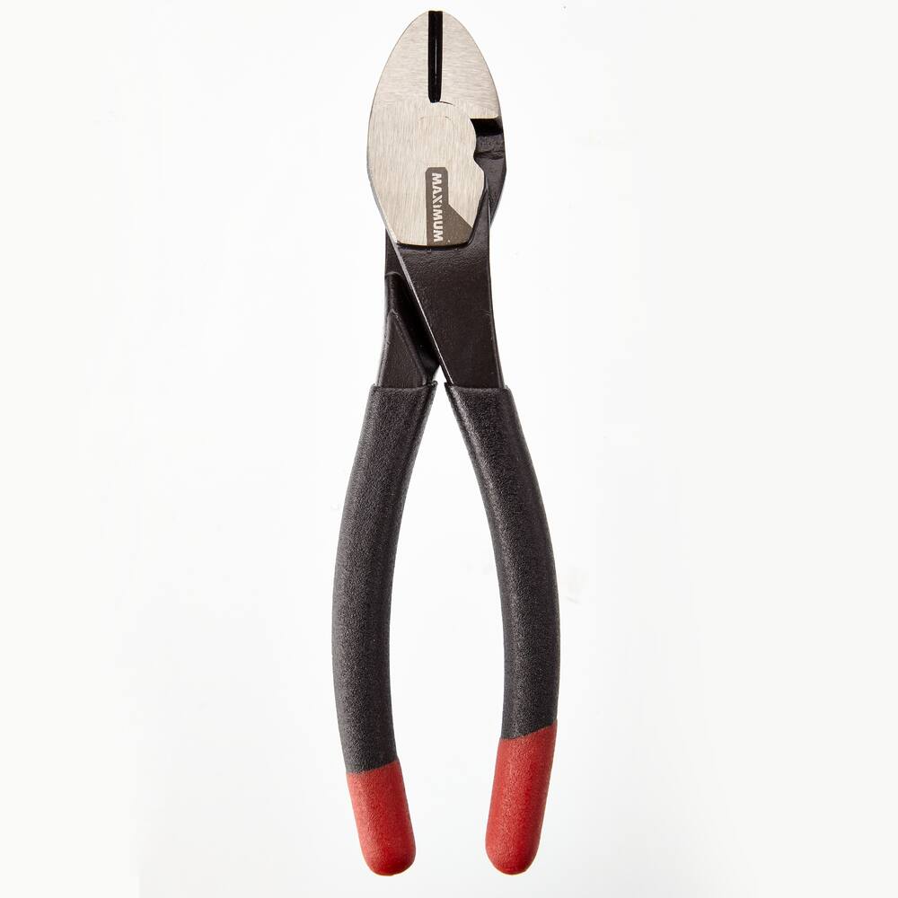 MAXIMUM High Leverage Curved Diagonal Cutting Pliers, 26° Cutting Angle, Colour Coded Tips, 7-in