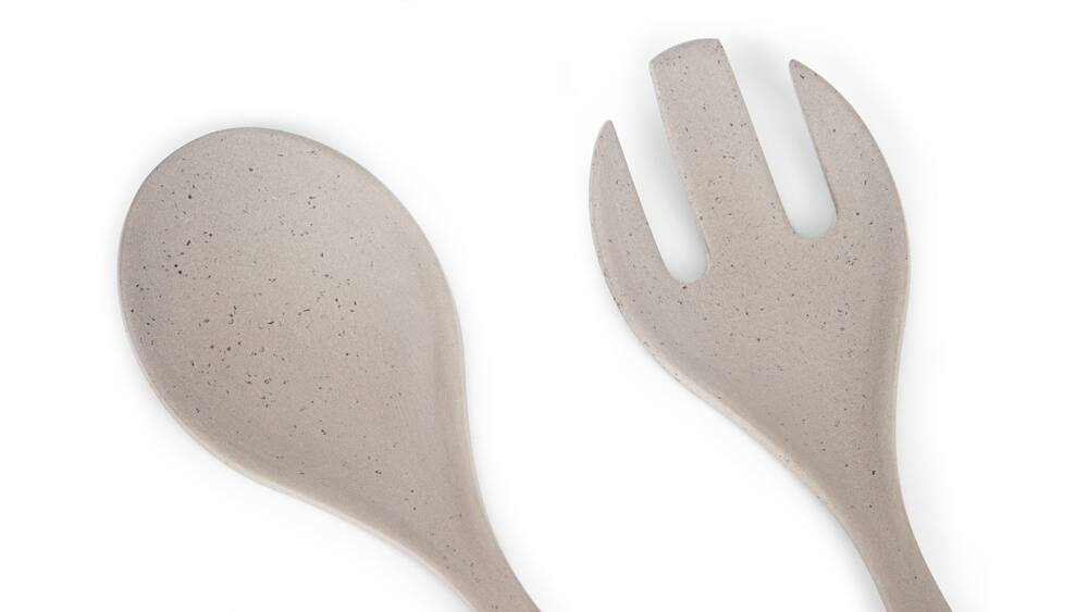 CANVAS Eco-Friendly Bamboo & Nut Husk Salad Server Set, 2-pc