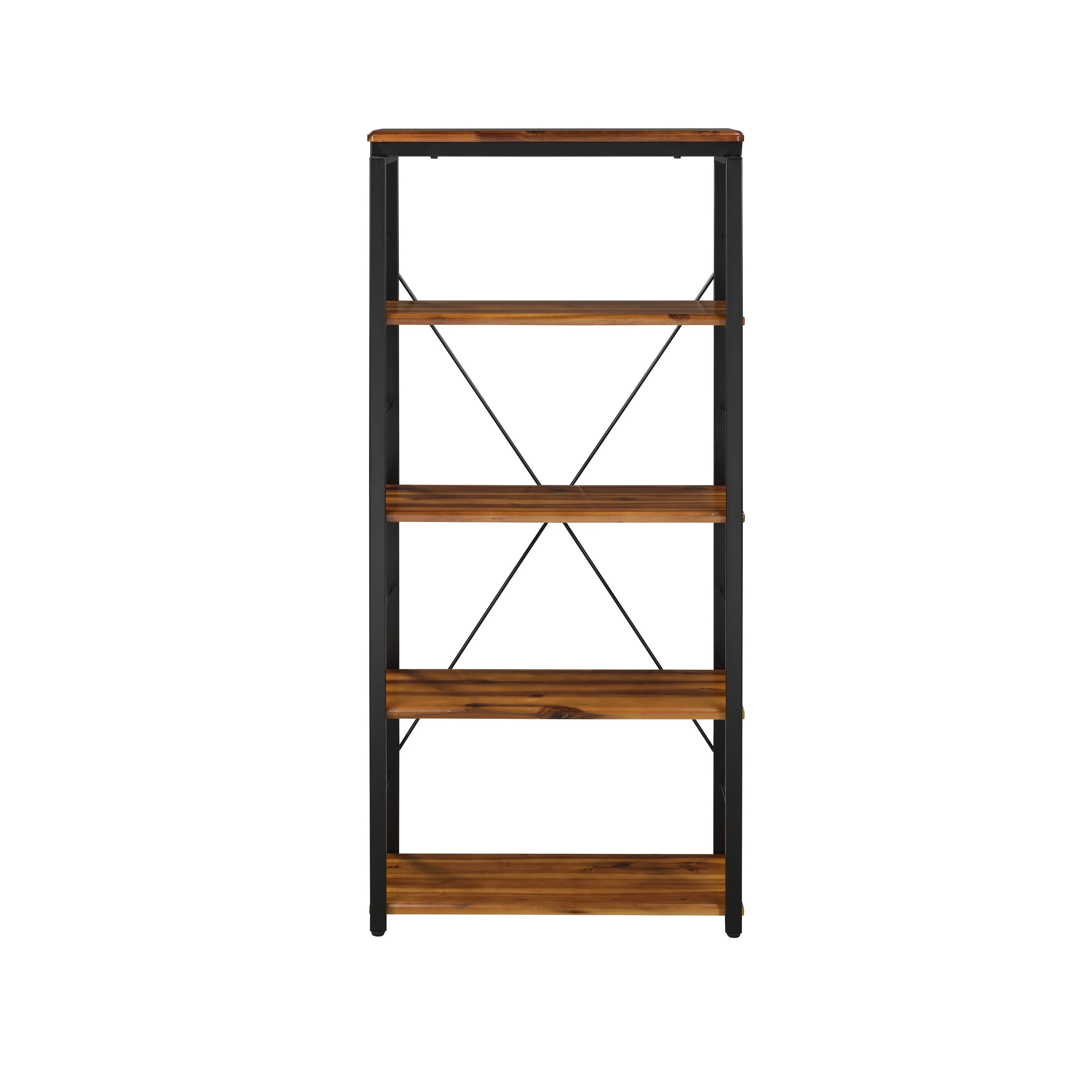 Jurgen Oak & Black Finish Bookshelf