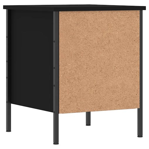 NNEVL Bedside Cabinet Black 40x42x50 cm Engineered Wood