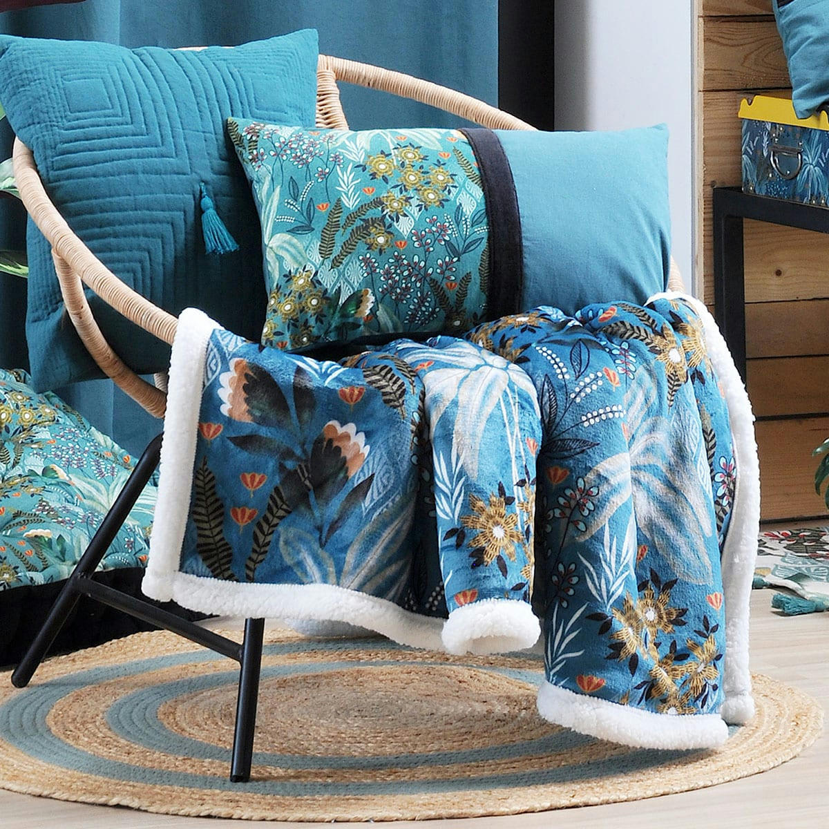 MAORI - Tapis rond vert D90cm