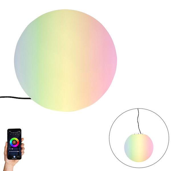 Lampe d'extérieur intelligente blanche 45 cm IP65 avec WiFi A60 - Nura
