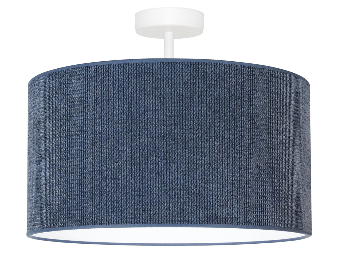Lampa sufitowa Corduroy tkaninowa granatowa