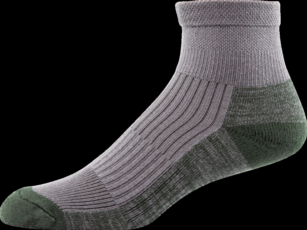 Outbound Men's Ankle Socks, Green/Grey