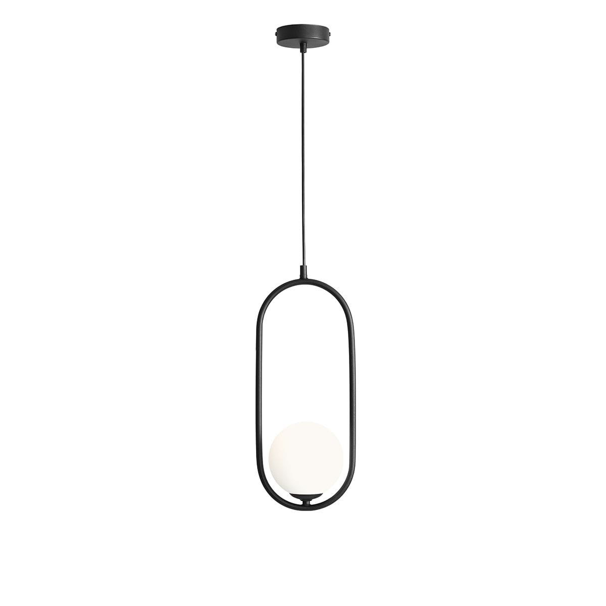 Lampa wisząca czarno-biała Riva 1xE14x10W wym: 200x18,5x25 cm Aldex