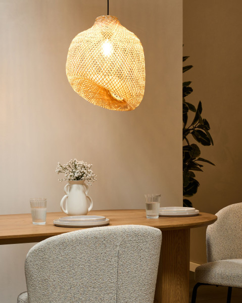Lampa wisząca GURABO Drewno bambusowe Naturalny
