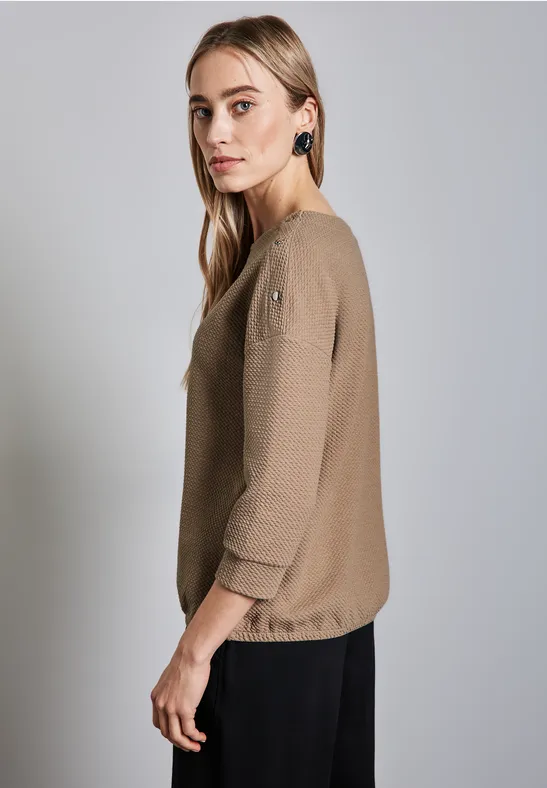 Strukturshirt mit Knöpfen