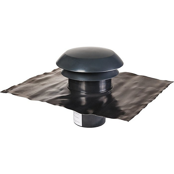 Chapeau de toiture plastique finition ardoise - Diamètre 160 mm - CARA - Anjos
