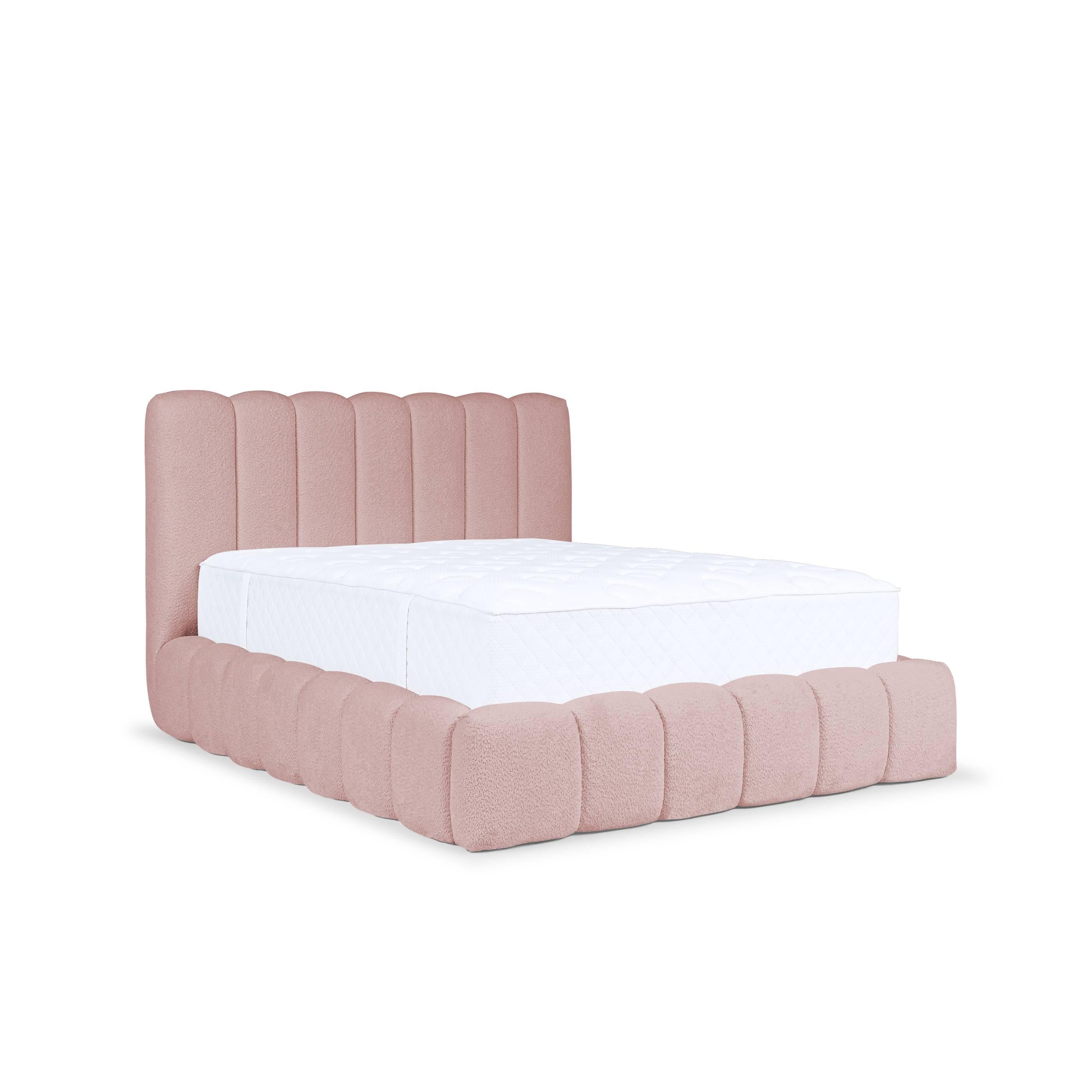 by fonQ Dawn Bedframe met Opbergruimte - 200 x 200 cm - Oudroze