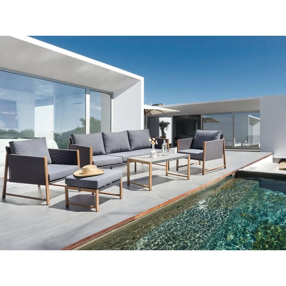 NOLA - Loungeset 5-zits - Grijs - Aluminium