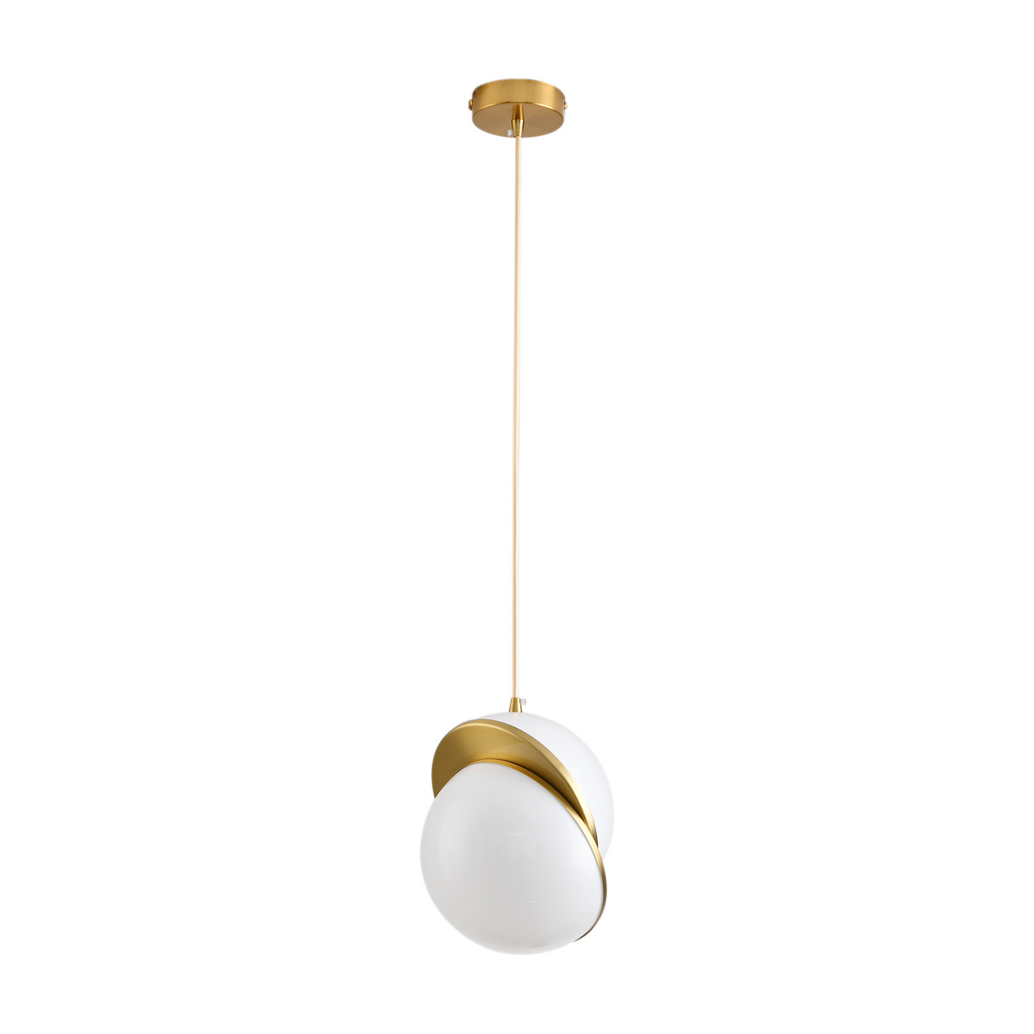 Lampa wisząca ORBITA biało-złota 25 cm - nowoczesny design