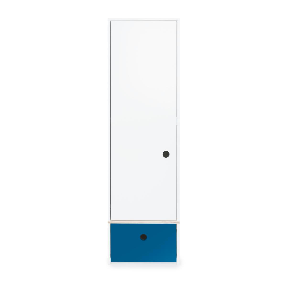 COLORFLEX - Armoire 1 porte façade tiroir bleu marine