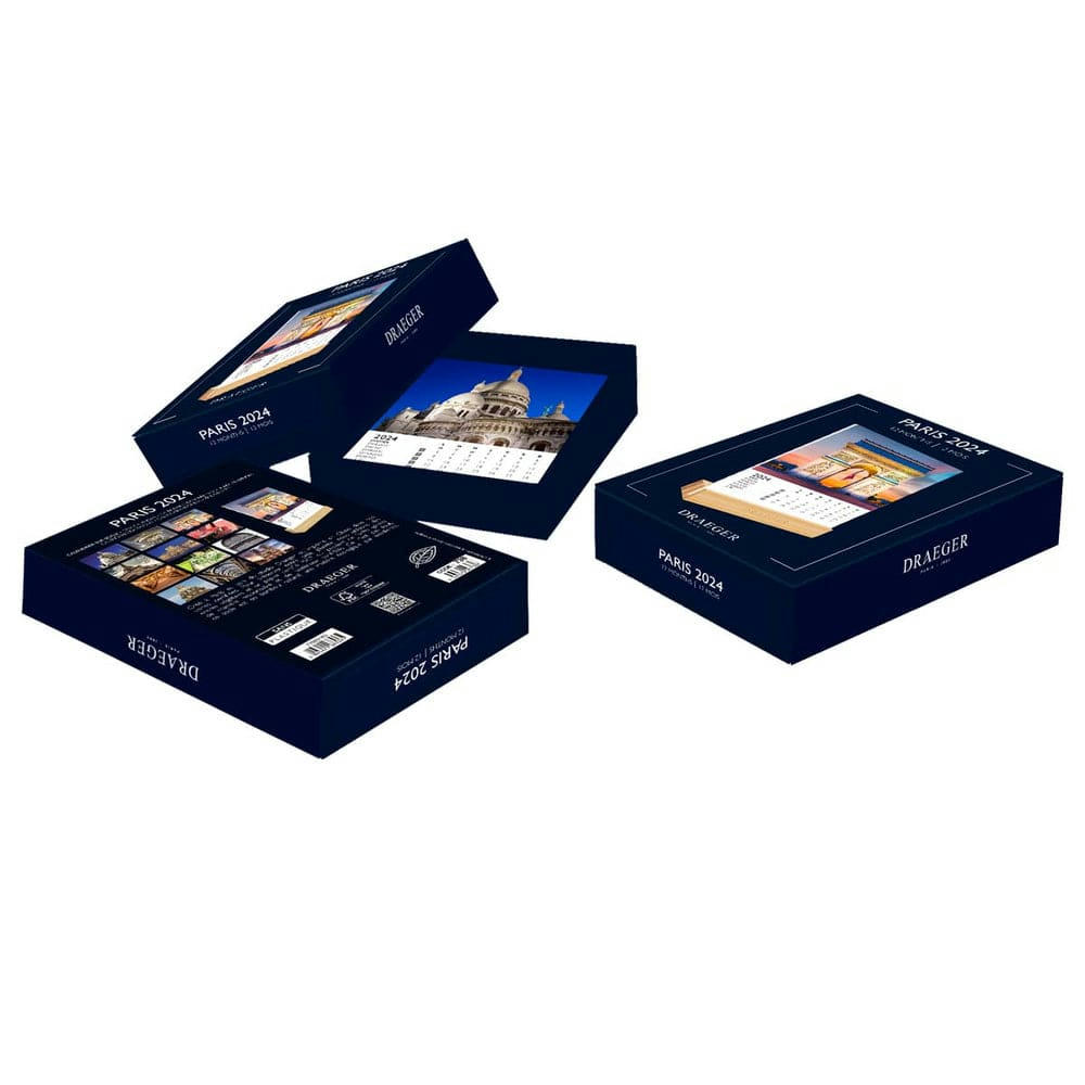 - Calendrier sur socle en bambou à thème 2024 - Paris