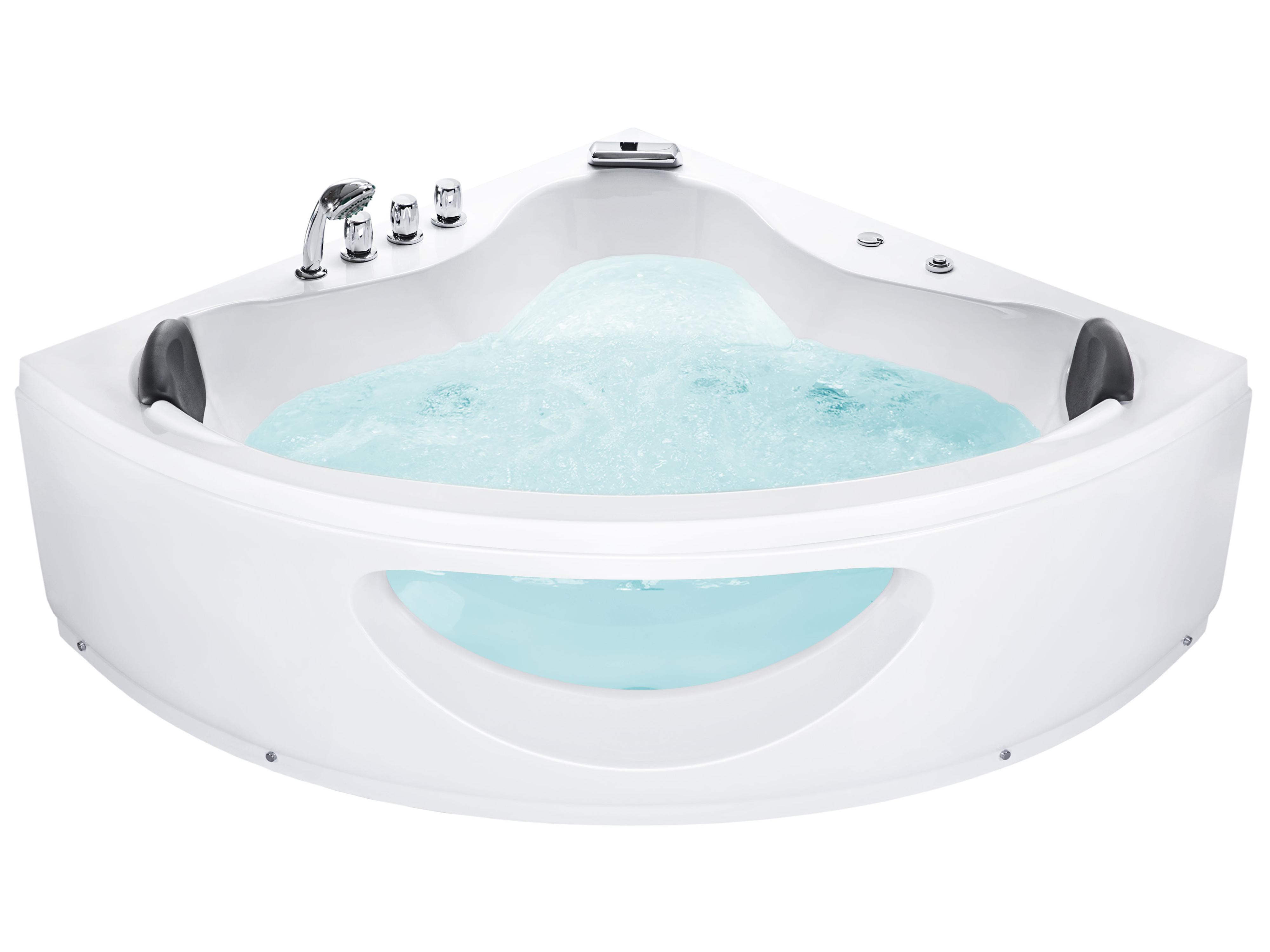 Corner Hot Tub with LED TOCOA 1900 x 1380 mm White