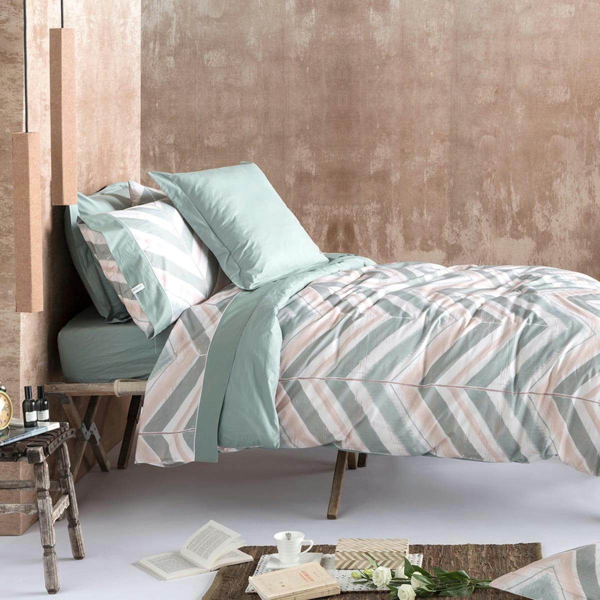 NINA HDC - Housse de couette en coton bicolore 140x200