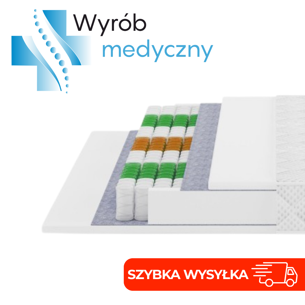 Materac medyczny sprężynowy MEDIRO FORM ACTIV