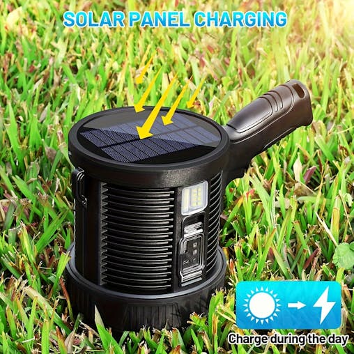NNETM Solar Rechargeable LED Spotlight 800 Lumens 6 Modes
