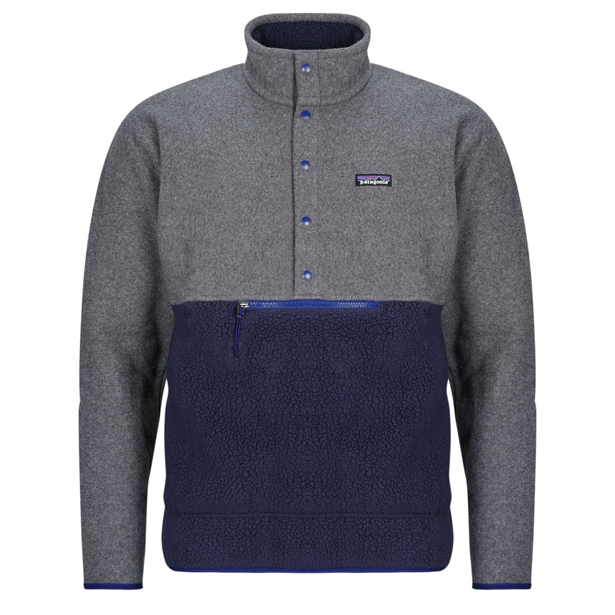 Patagonia - M'S RETRO PILE 1/2 SNAP P/O - Grey / Marine
