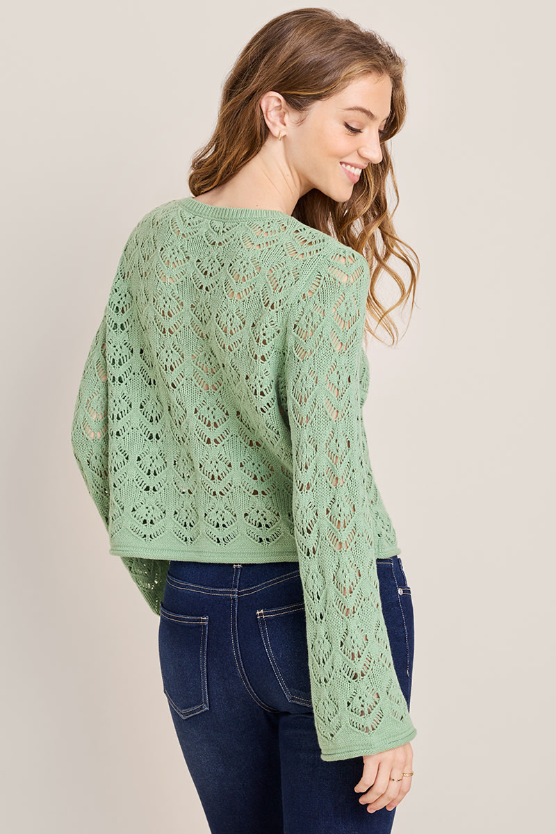 Mindy Pointelle Pullover Sweater