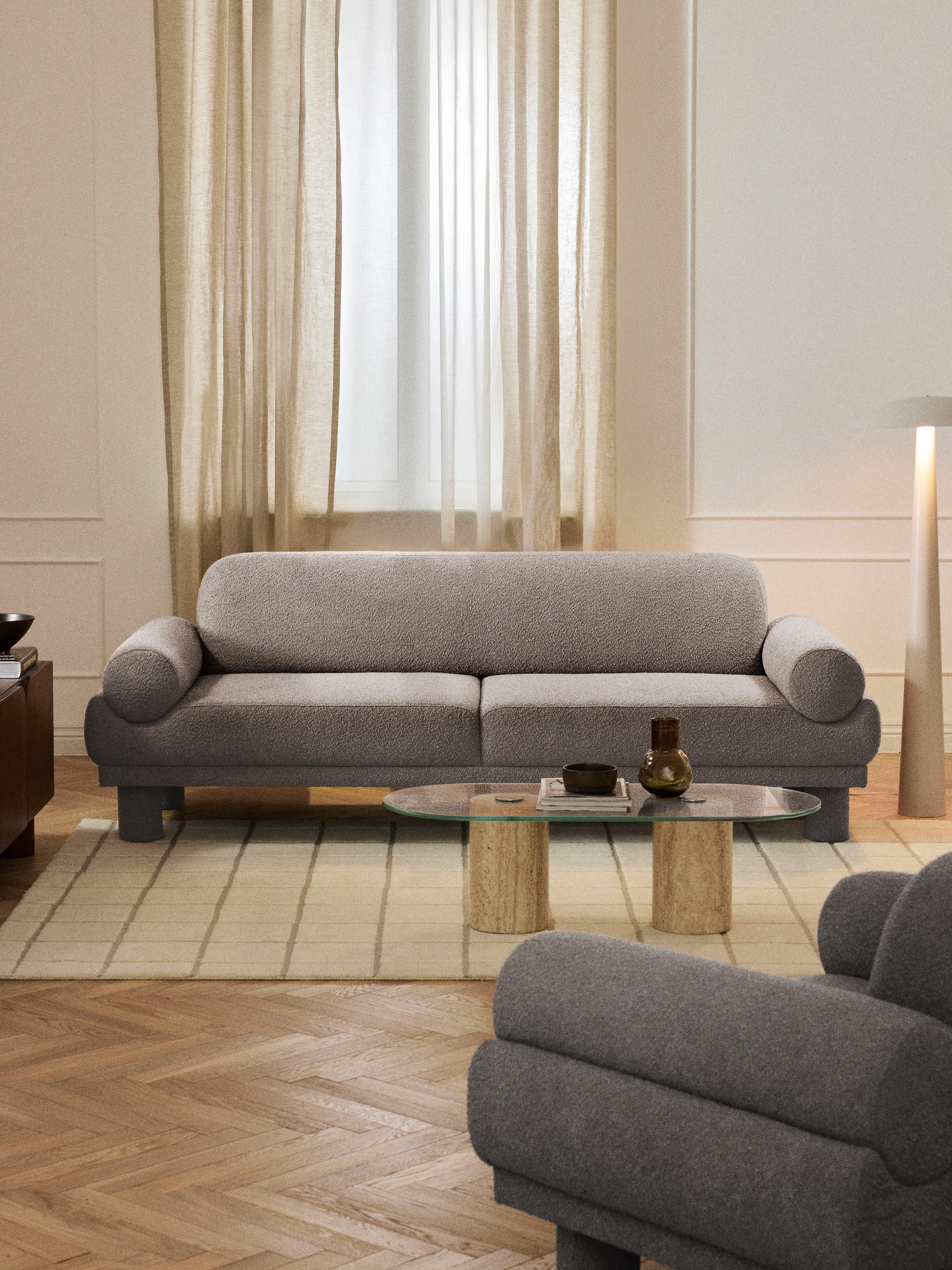 Bouclé-Sofa Lilo (3-Sitzer)