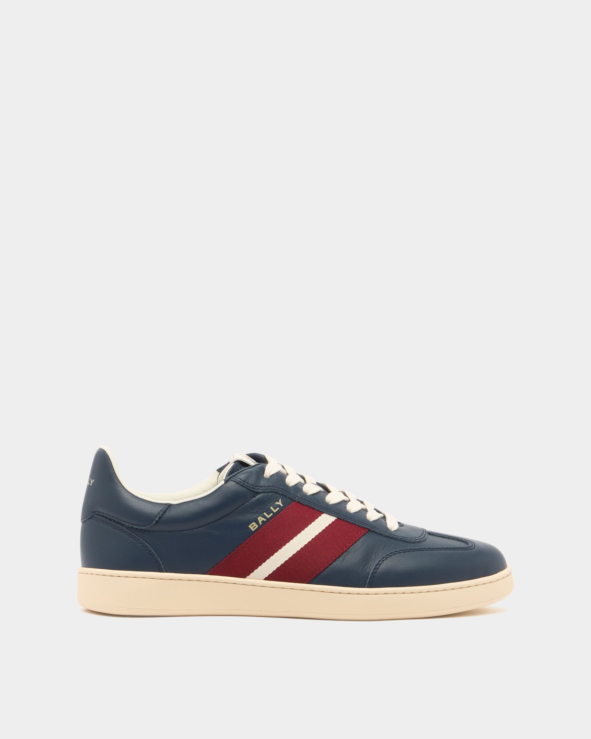 Retro Crest Sneaker aus Leder in Blau