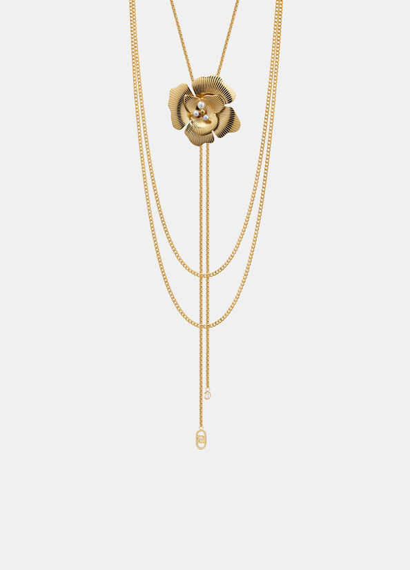 Collana lunga con fiore