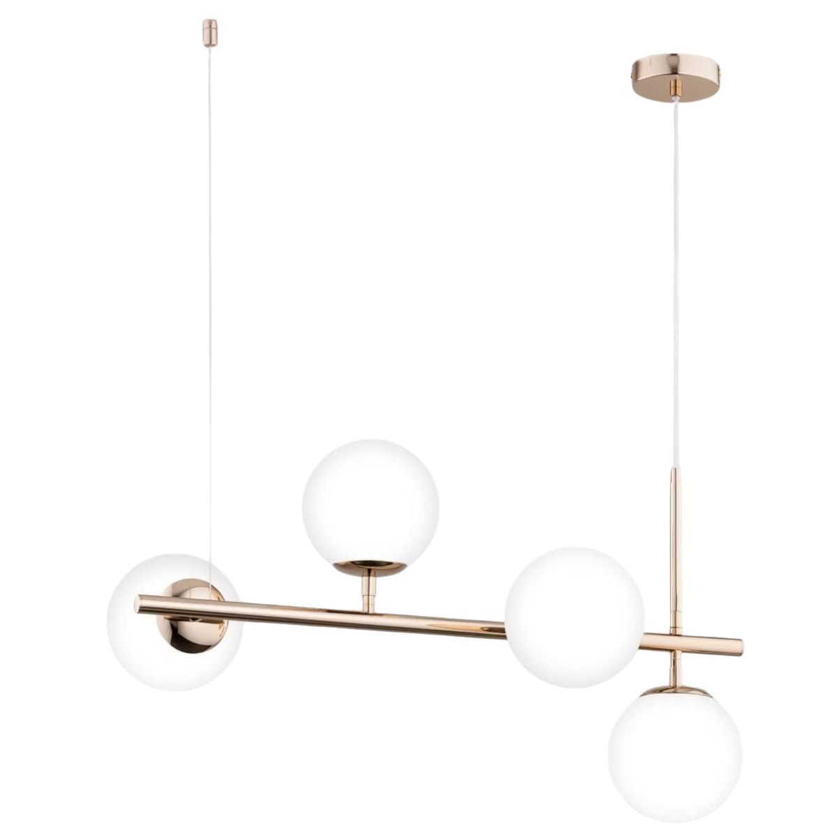 Lampa wisząca złoto-biała Vinci 4xE14x40W wym: 92x71x31,5 cm Alfa