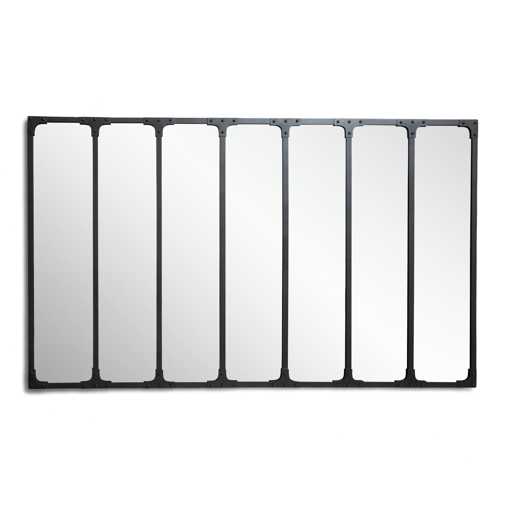 Miroir métal fer industriel 200x120 cm, Lenaig