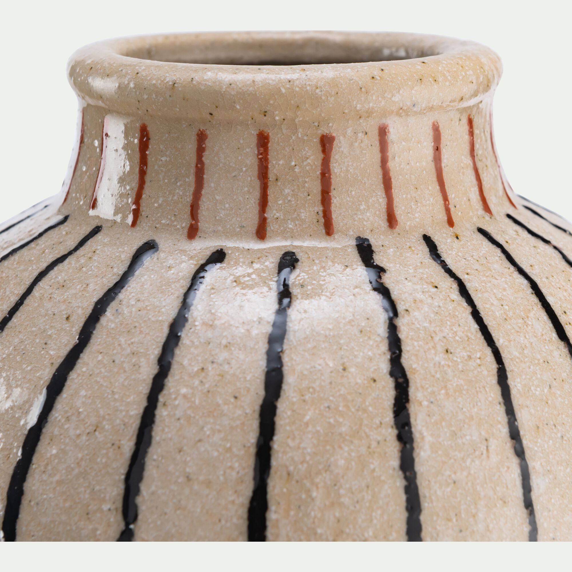 LOVROU - Vase classique en grès H26cm - beige