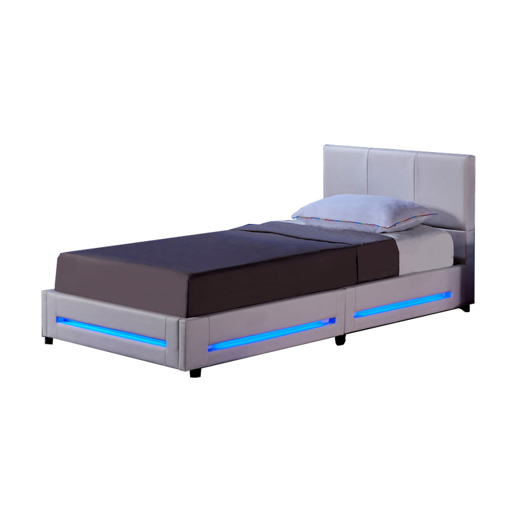 Home Deluxe LED bed ASTEROID Wit 90 x 200 cm