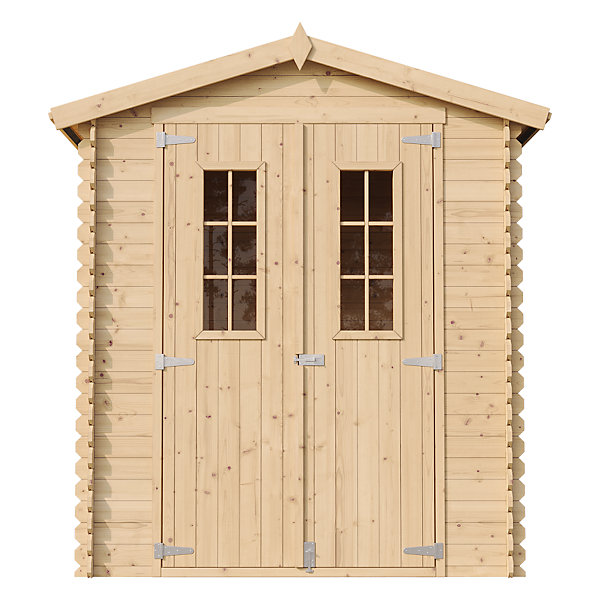 Abri de jardin en bois AVEC SOL TRAITé - I196xL136xH218 cm/ 1.98 M367C M367G - Timbela