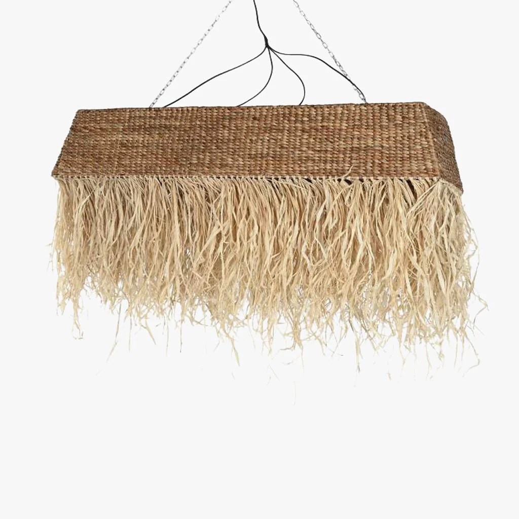 Candeeiro de Teto Retangular Palha 138 cm COMPORTA
