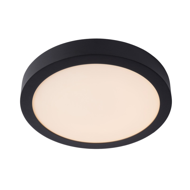 Plafonnier LED pour salle de bain Brice rond noir 2100 lm 30 W LUCIDE