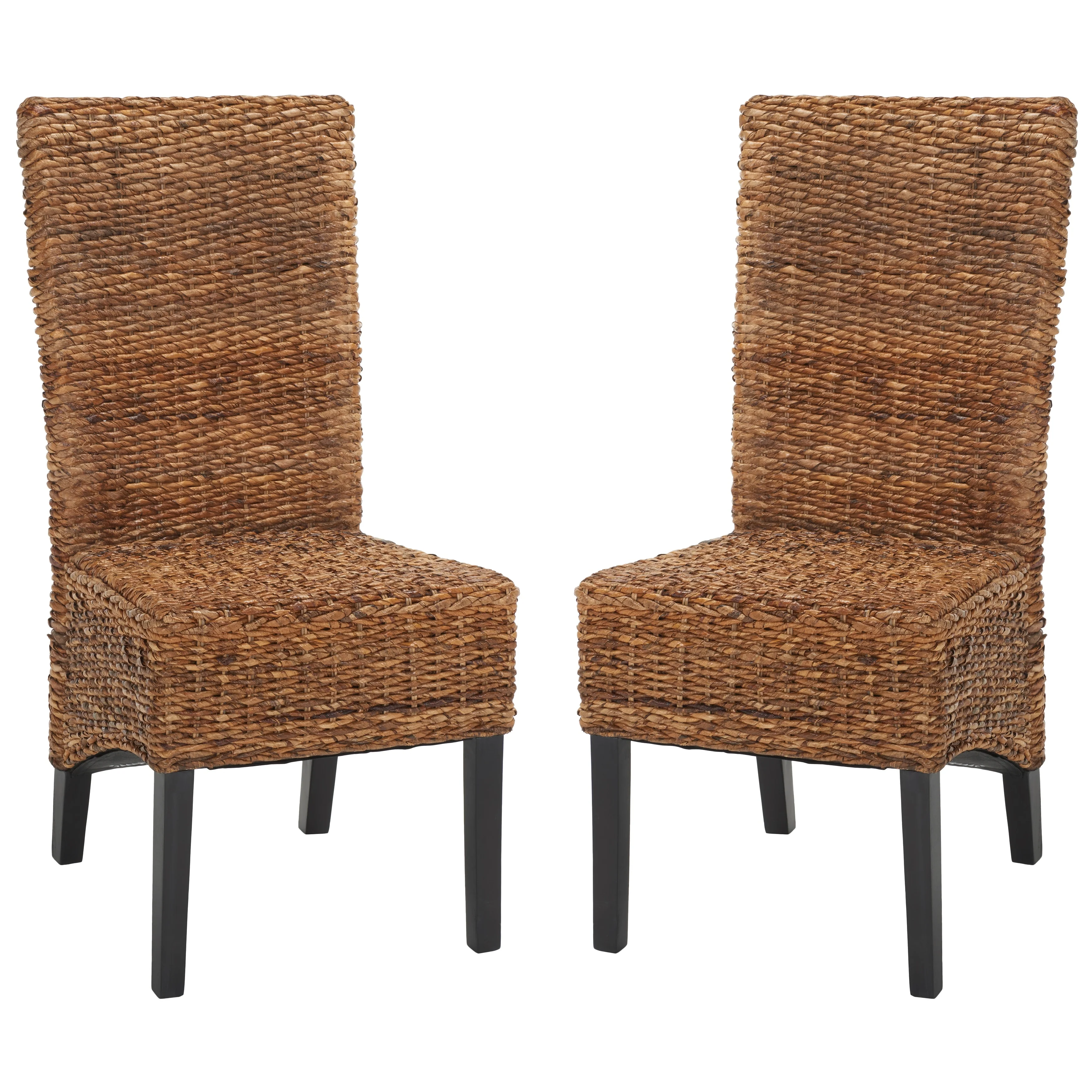 SAFAVIEH Georgetta Dining Natural Dining Chair (Set of 2) - 18.1 x 23.2 x 40.6 - 18Wx23Dx41H