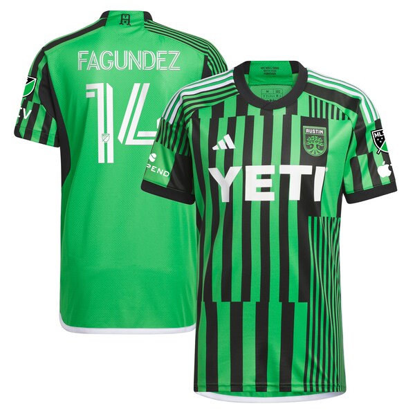 Diego Fagundez Austin FC adidas 2024 Las Voces Kit Authentic Jersey - Green