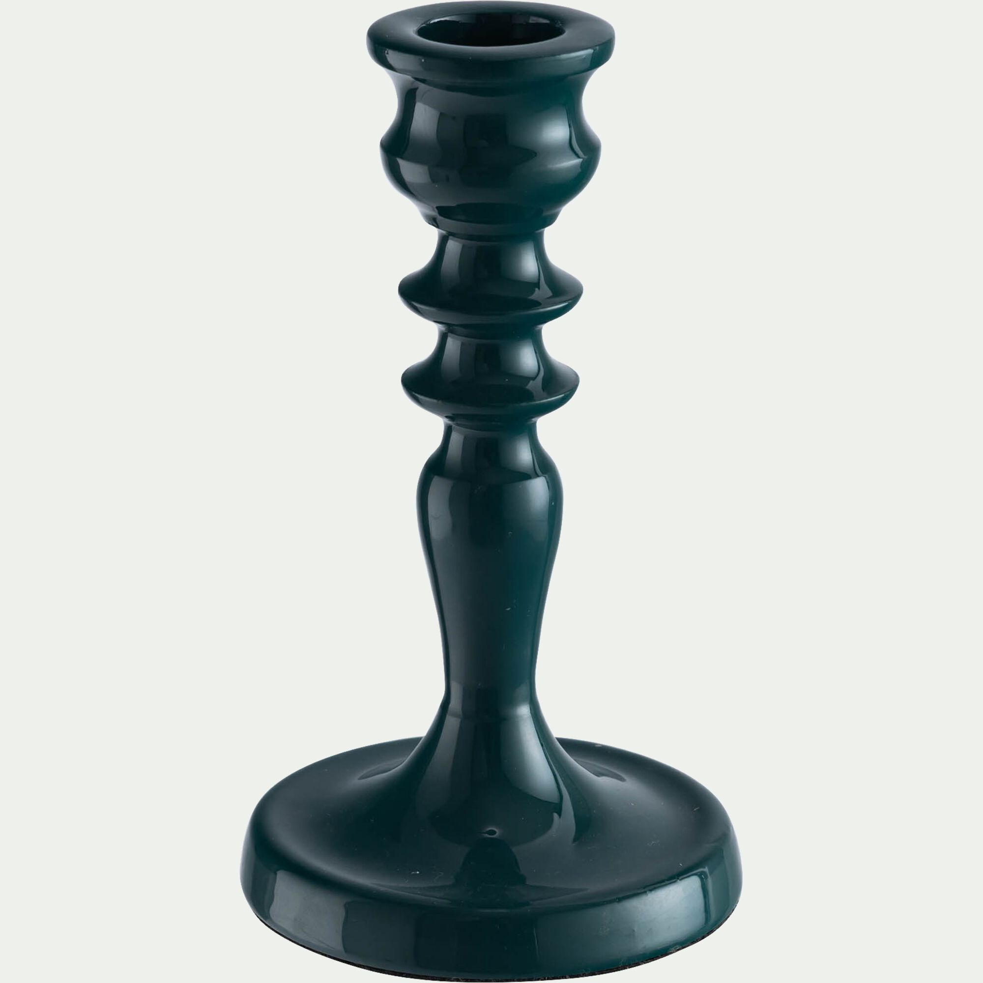 HARYA - Bougeoir en aluminium H16cm - bleu figuerolles