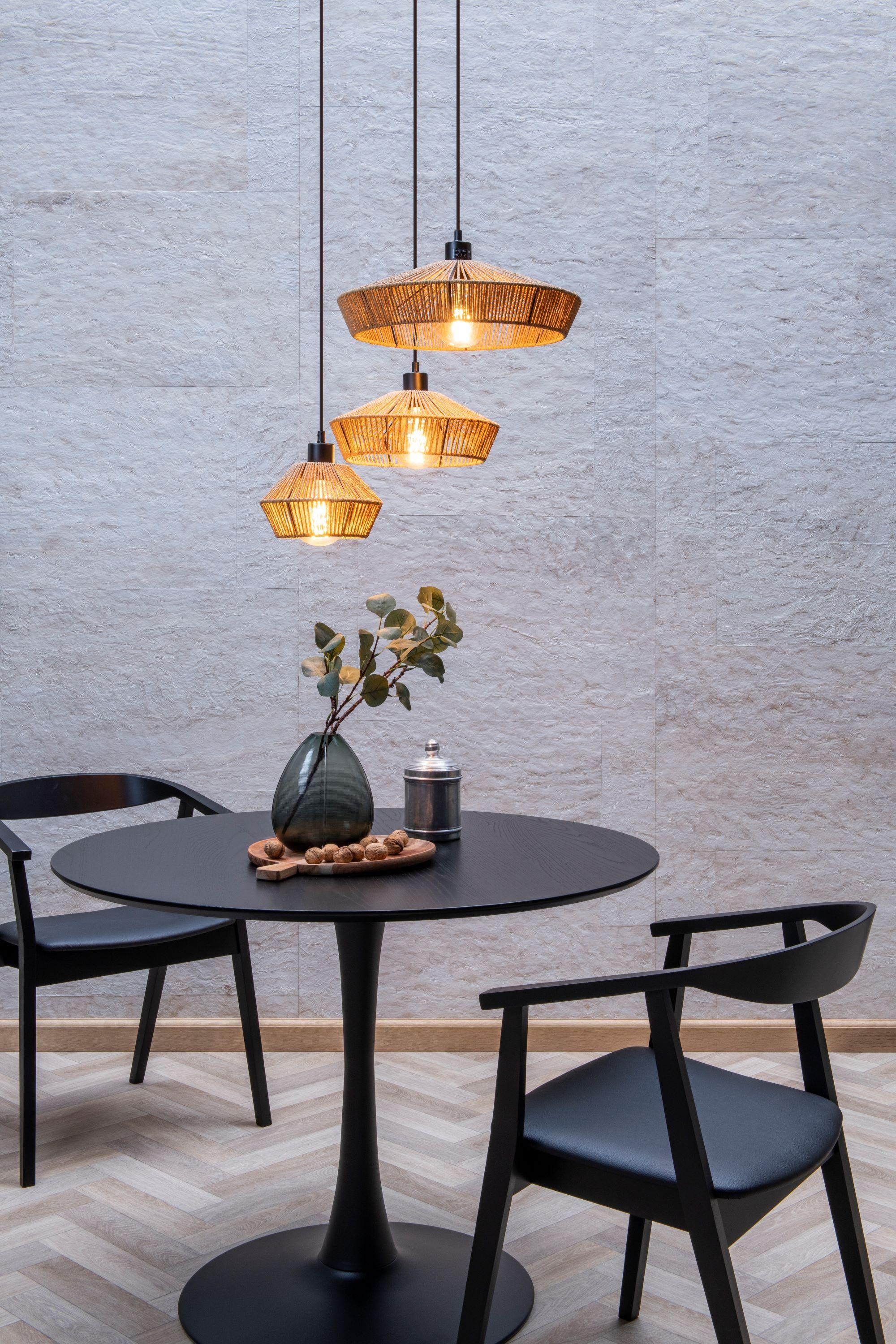 Yunkai cluster 3 hanglamp rond naturel