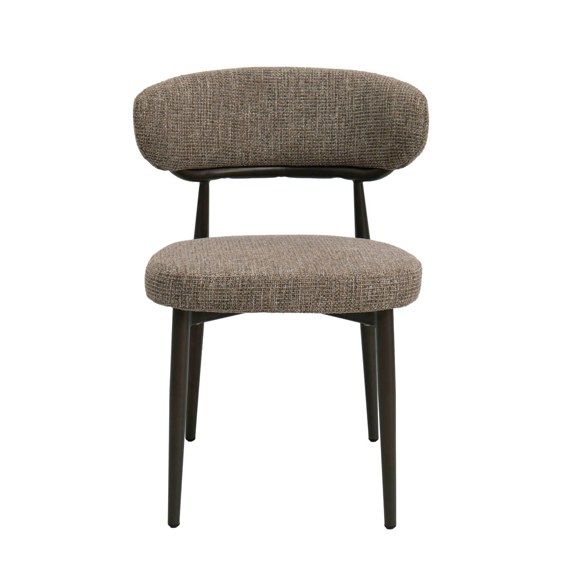 DÉJA Living Eetkamerstoel Milan - Taupe/Brons Stof - Set van 2
