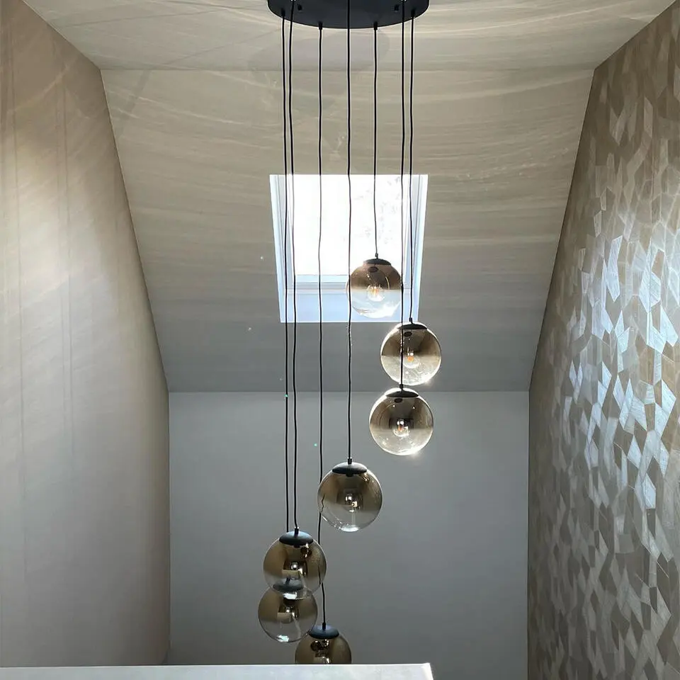 Qazqa hanglamp pallon goudkleurig e27