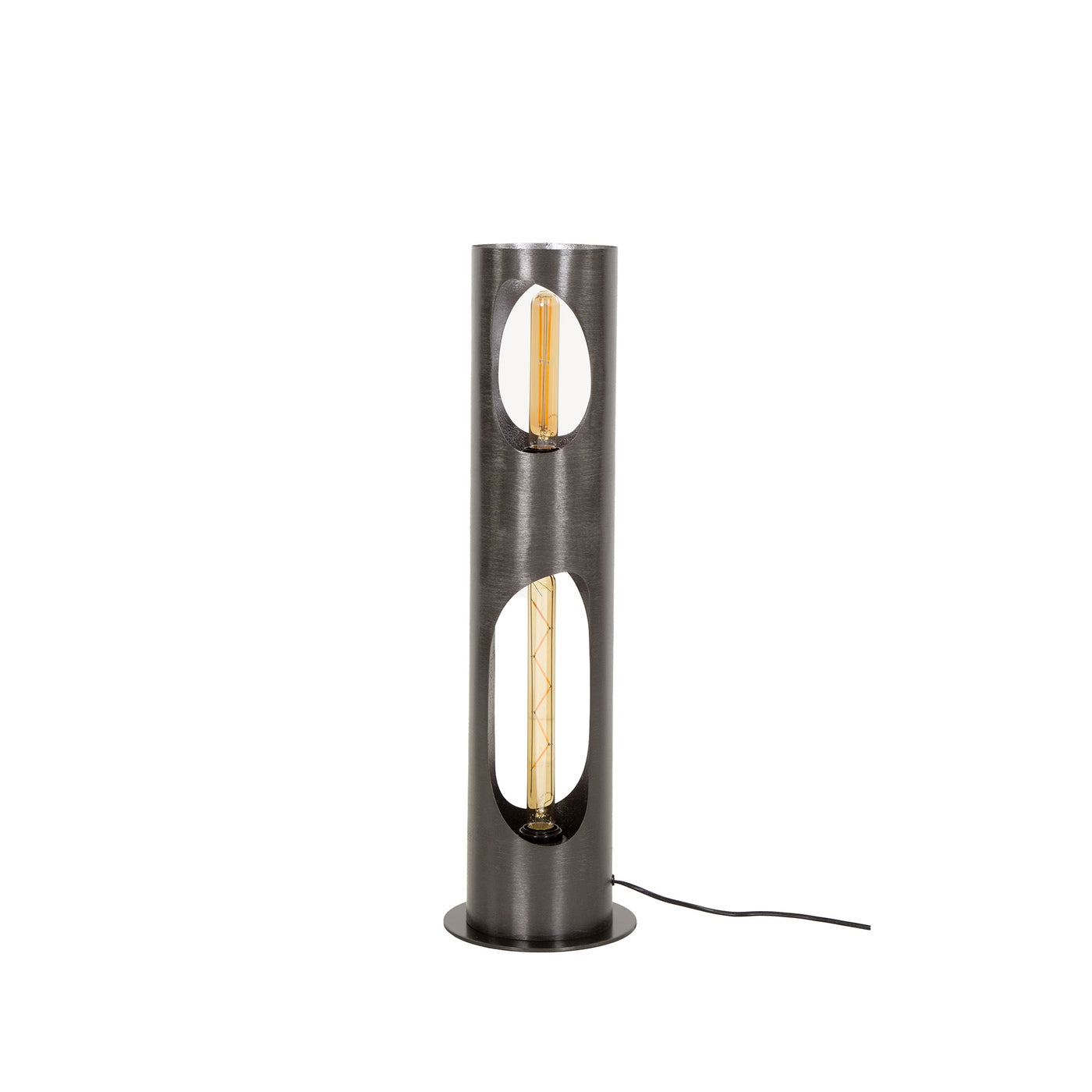 Giga Meubel Vloerlamp Organic - Zwart Metaal - 2-Lichts - 20x20x65cm