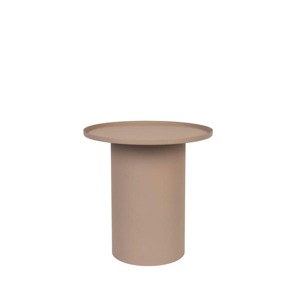 SVERRE - Table d'appoint ronde en métal D45,5cm rose