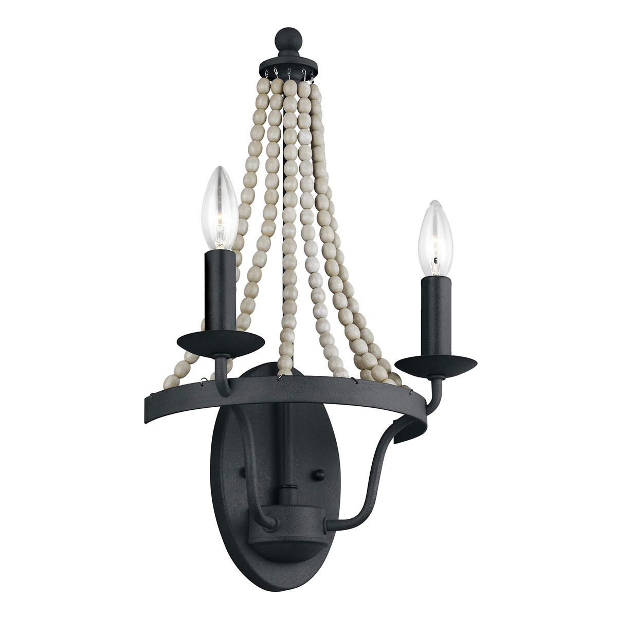 Kinkiet czarny Nori 2xE14x40W wym:49,8x27,9x14,6cm IP20 Feiss