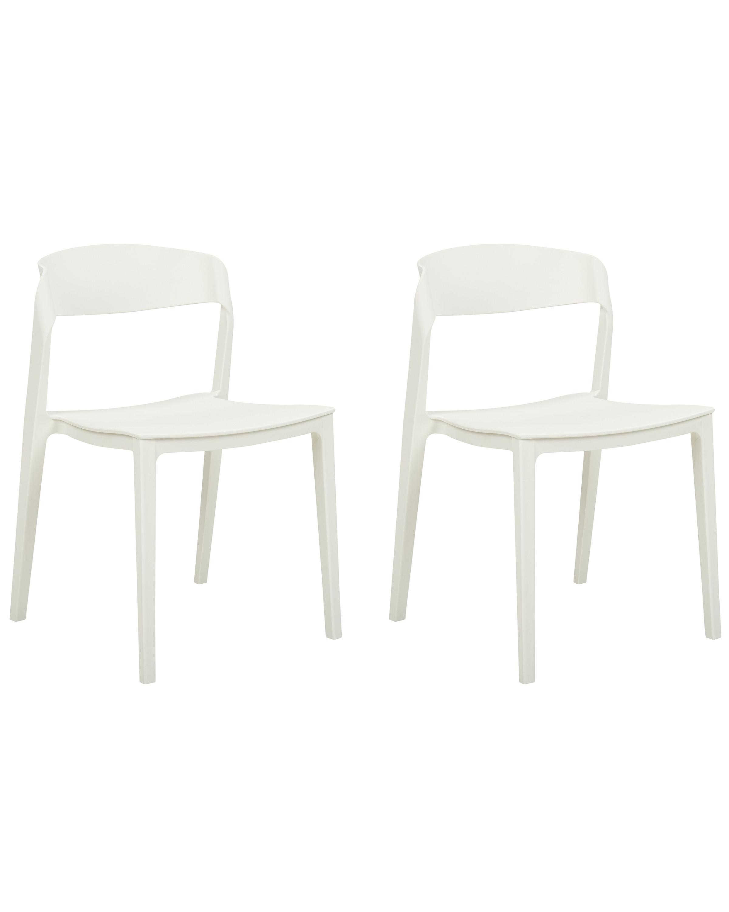 Set of 2 Dining Chairs SOMERS White