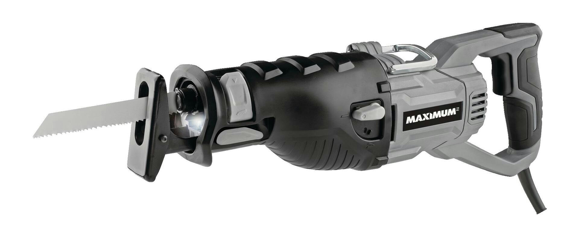 MAXIMUM 11A Variable Speed T-Shank Reciprocating Saw with LED Light, Blade & Hex Key
