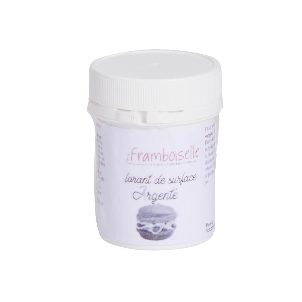 Colorant alimentaire de surface couleur argenté - pot de 5gr