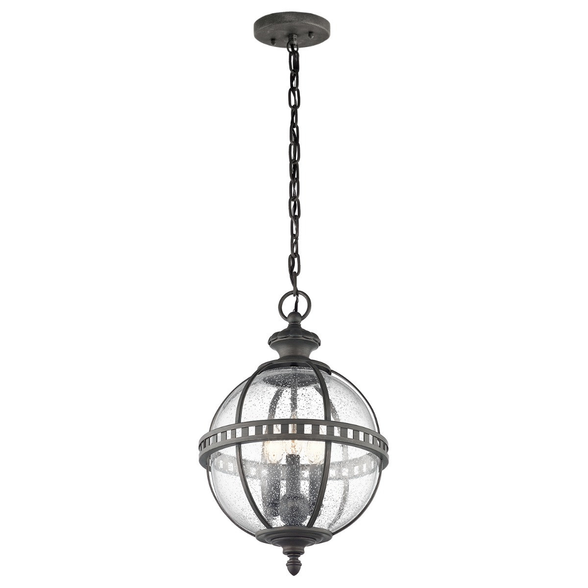 Lampa sufitowa zewnętrzna Halleron brązowa 3 x E14 x 40W IP44 Kichler