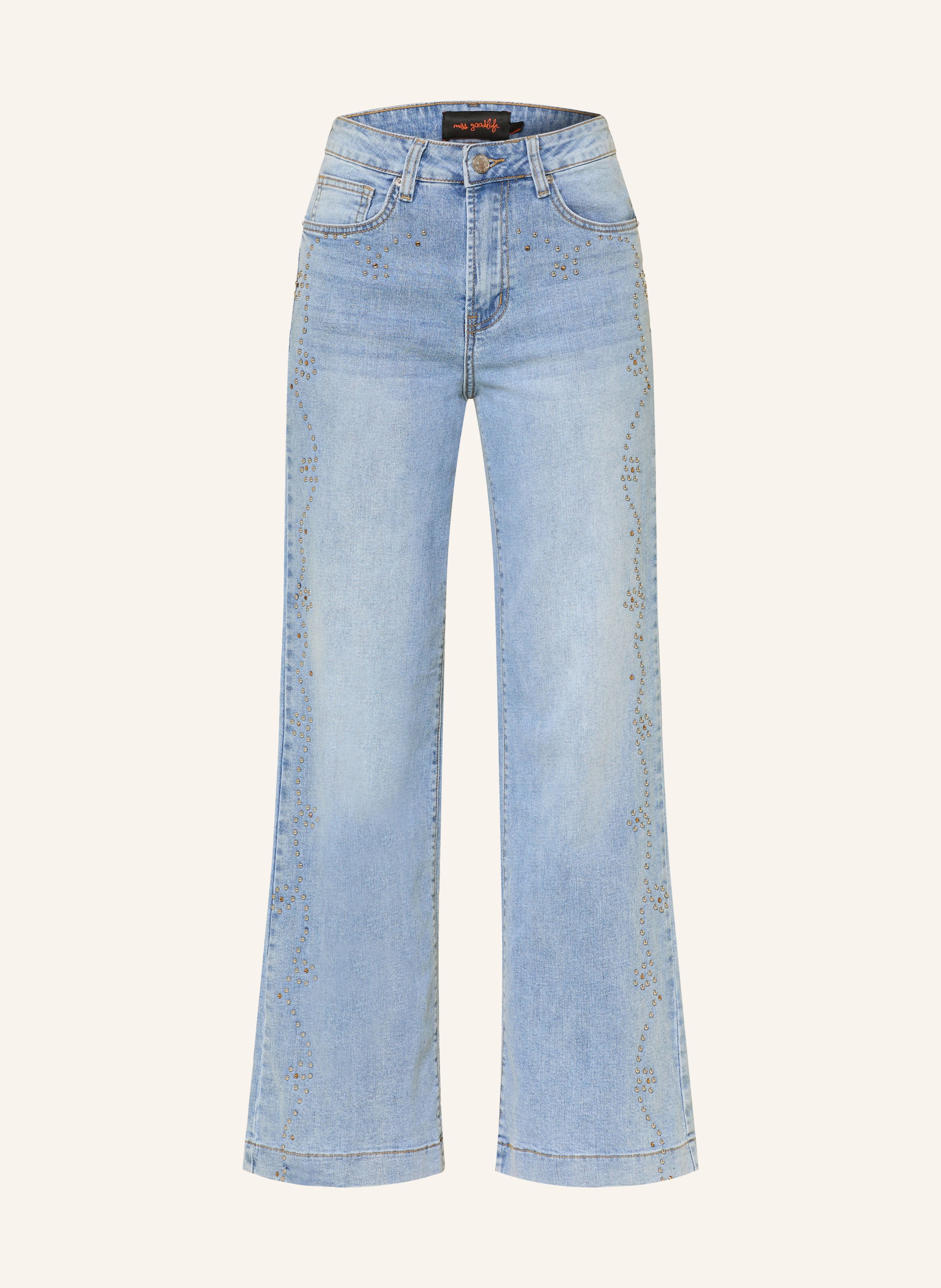miss goodlife Flared Jeans mit Nieten