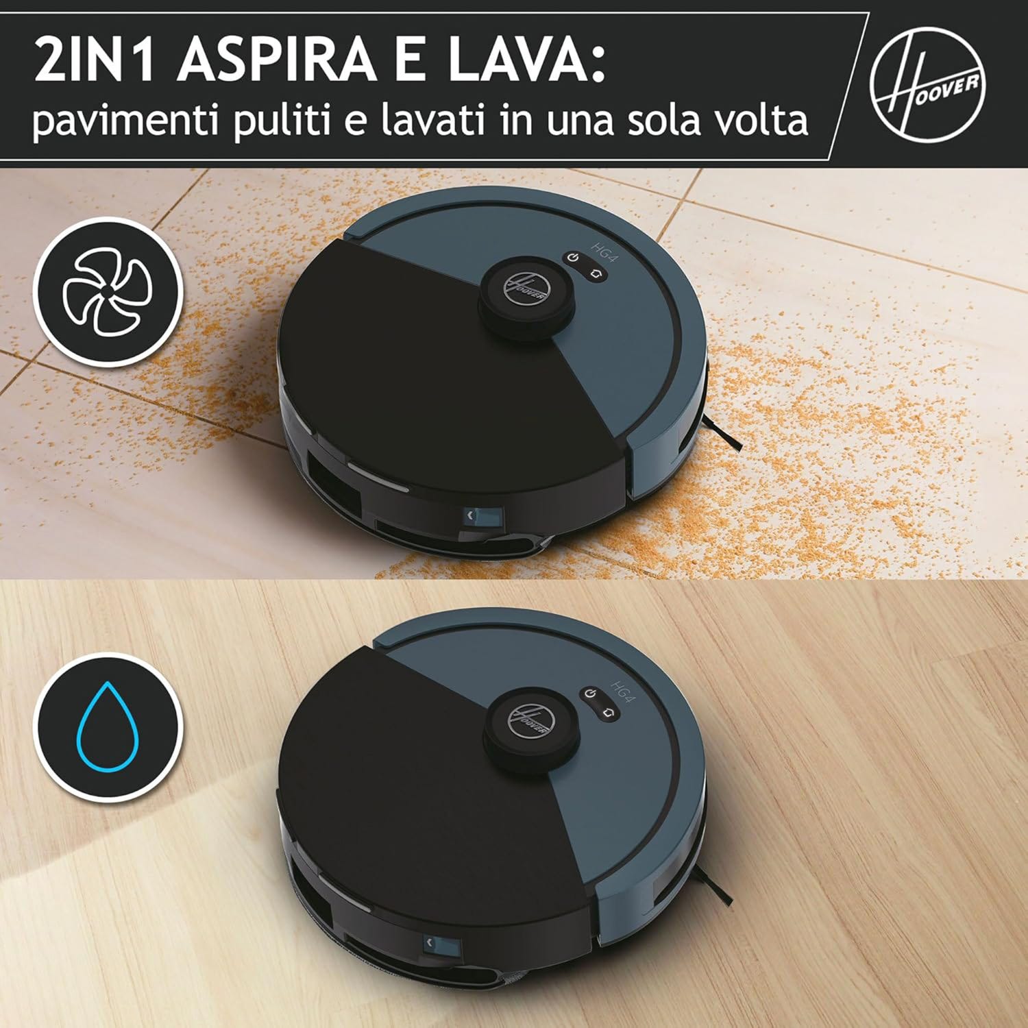 Robot aspirapolvere Hoover 2 in 1