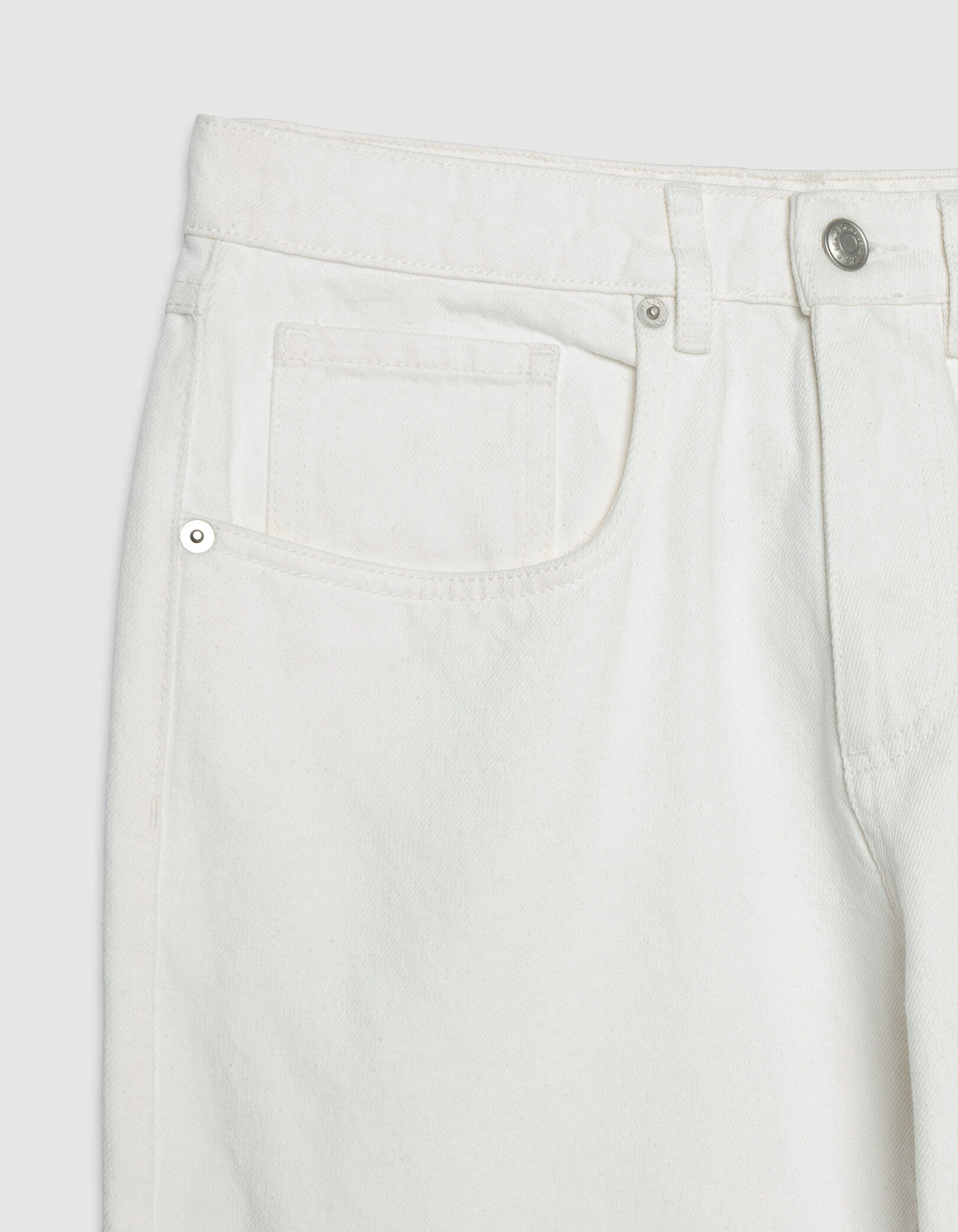 Jean droit blanc 7/8e Anders Femme