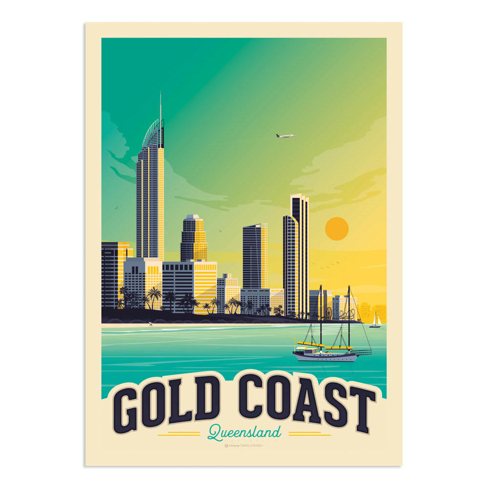 - Affiche Gold Coast  50x70 cm